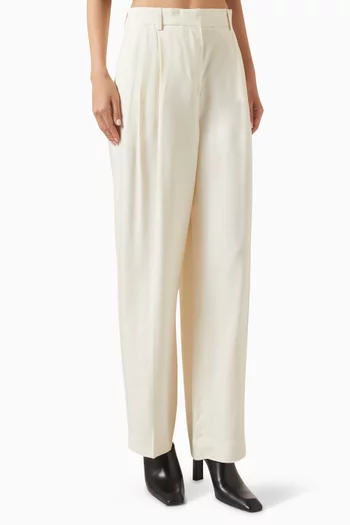 Double-pleat Pants in Crepe