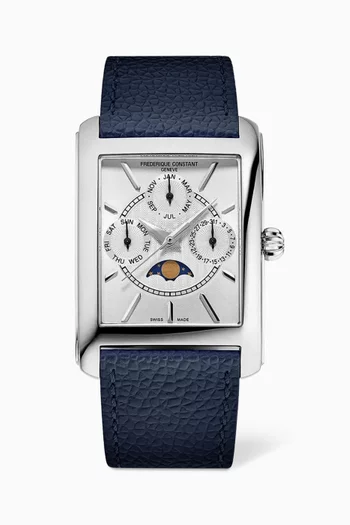 Classics Carree Calendar Moonphase Quartz Watch, 30mm