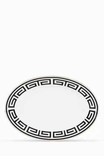 Labirinto Oval Platter in Porcelain
