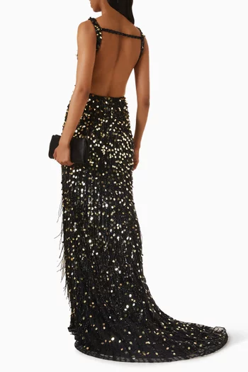 Sequin-embellished Gown