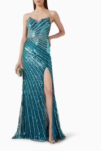 Sequin-embellished Gown