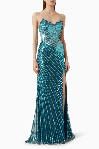 Sequin-embellished Gown