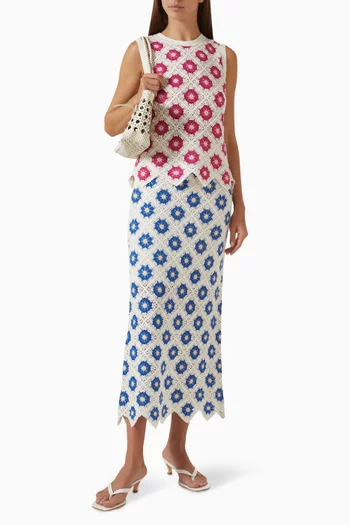 Yasbalis Crochet Top in Organic Cotton Blend