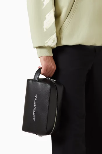 Quote Toiletry Pouch in Calf Leather