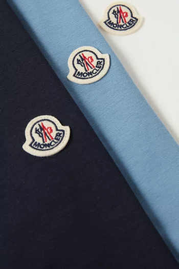 Monogram T-shirt in Cotton, Set of 3