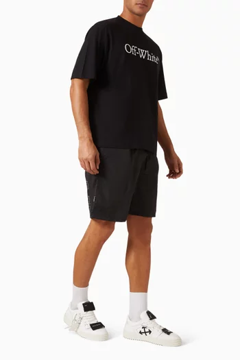 Outline Arrow Surfer Swim Shorts in Nylon