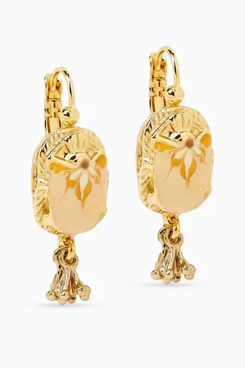 Scaramouche Drop Earrings in Gold-plated Metal