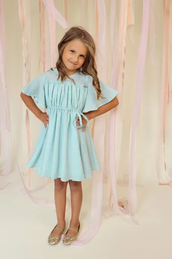 Ruched Drawstring Dress