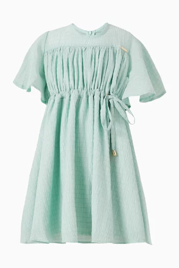 Ruched Drawstring Dress