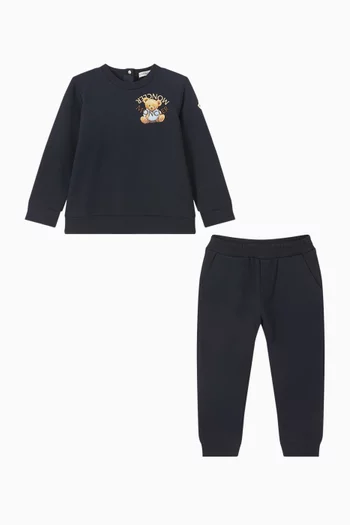 Logo Print Crewneck & Sweatpants Set