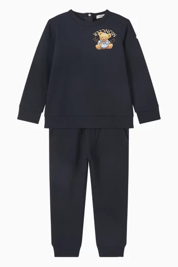 Logo Print Crewneck & Sweatpants Set