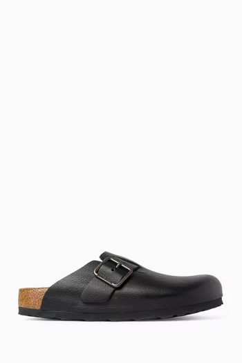 Boston WB Clogs in Natural Leather