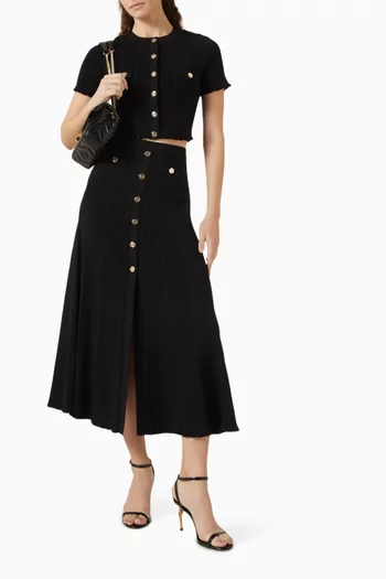 Venice Midi Skirt in Pointelle-knit