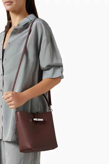 XS Le Roseau Bucket Bag in Cowhide Leather
