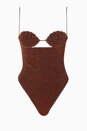Lumiére Shell One-piece Swimsuit in Lurex