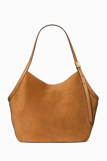 Deco Tulip Tote Bag in Suede