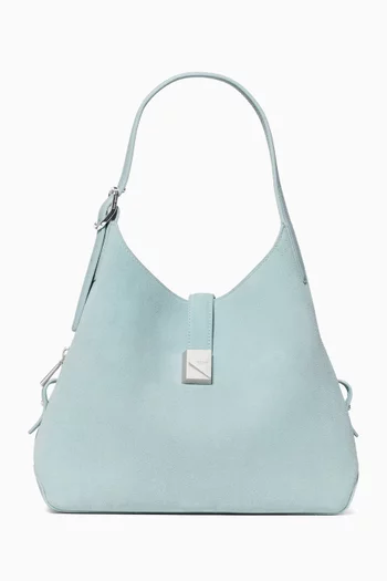 Deco Crossbody Tote Bag in Suede