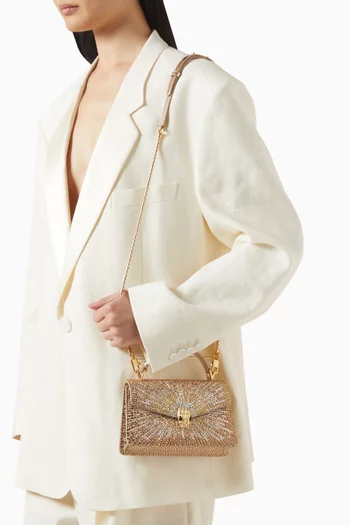 Mini Serpenti Forever Top-handle Bag in Suede