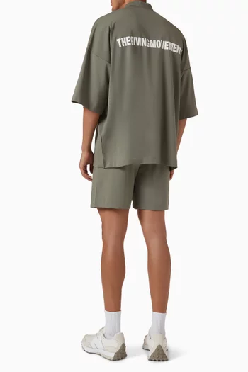 Super Oversized High-neck T-shirt in Recycled Softskin