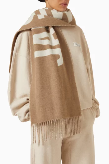 L'écharpe Logo Scarf in Virgin Wool