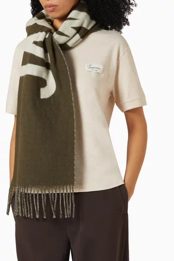L'écharpe Logo Scarf in Virgin Wool