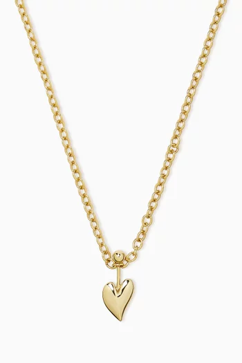 Love Pin Pendant Necklace in 18kt Gold-plated Metal