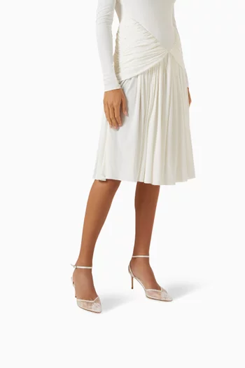 Cara 80 Pumps in Mesh & Satin