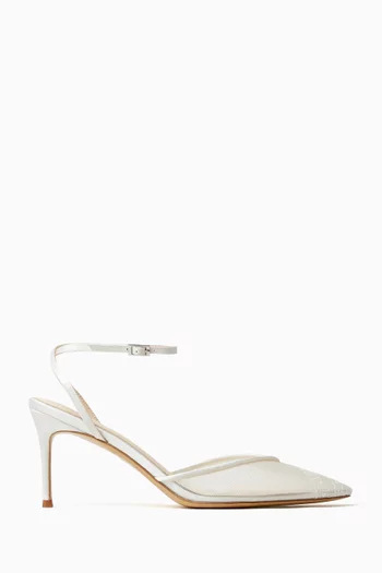 Cara 80 Pumps in Mesh & Satin