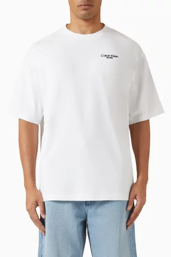Logo Back-print T-shirt in Cotton-jersey
