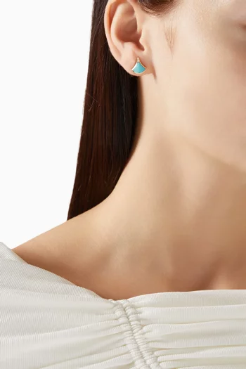 Diva's Dream Turquoise Single Earring in 18kt Gold