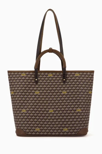 Double Battle 35 Tote Bag in Scale Canvas & Leather