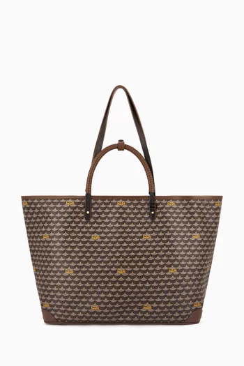 Double Battle 41 Tote Bag in Scale Canvas & Leather