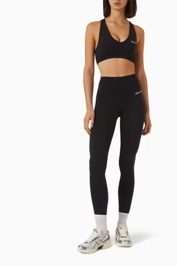 Signature Logo V-neck Sports Bra