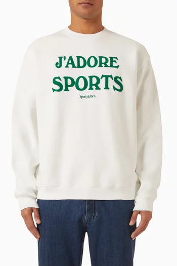 J'adore Flocked Crewneck in Fleece