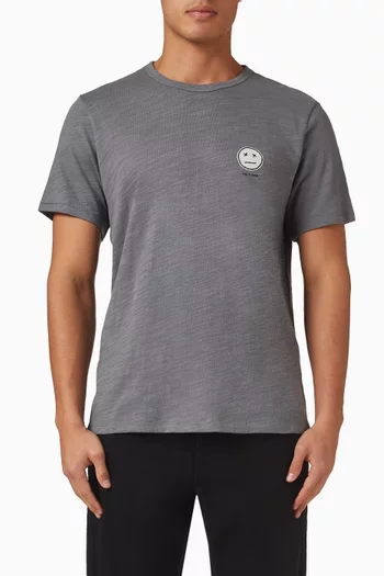 Sour-face Embroidery T-shirt in Cotton