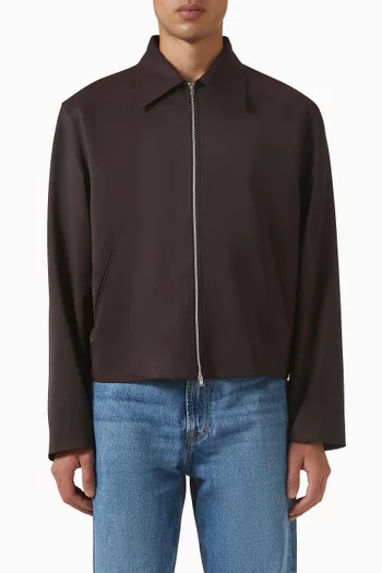 Mini  Zip Jacket in Virgin Wool Blend