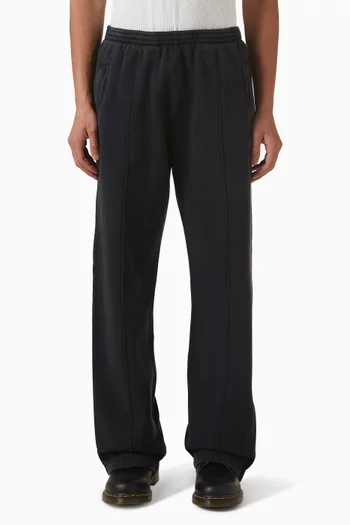 Wide-leg Track Pants in Organic Cotton Jersey
