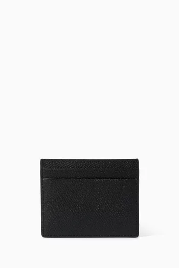 VLOGO Signature Cardholder in Grainy Calfskin