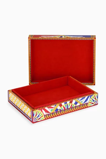 Large Carretto Sicilano-print Box in Plexiglass