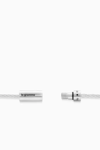 9g Brushed Cable Bracelet in Sterling Silver