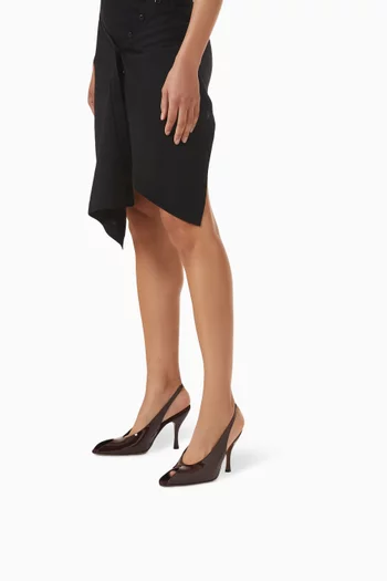 Hamal 85 Slingback Pumps in Leather