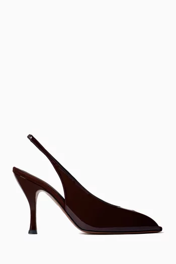 Hamal 85 Slingback Pumps in Leather