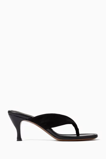 Mergez 65 Thong Mules in Suede