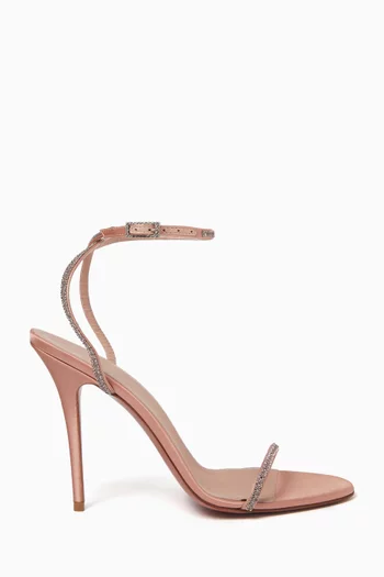 Barbara 105 Crystal Sandals in Satin