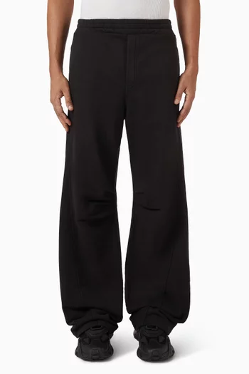 Elastic Wide-leg Sweatpants in Cotton