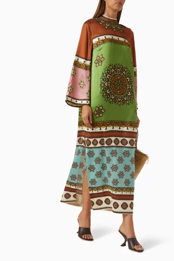 Contina Midi Dress in Silk