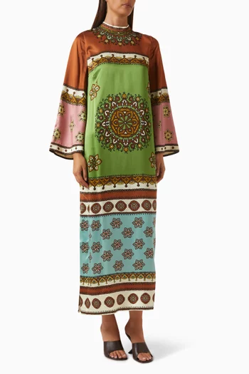 Contina Midi Dress in Silk