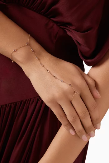 Sapphire Hand Chain Bracelet in 18kt Rose Gold