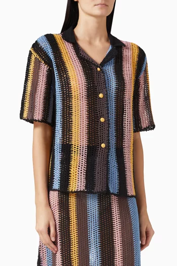 Axel Crochet Shirt in Cotton