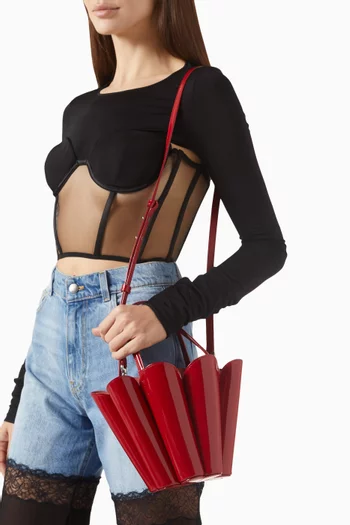 Spade Flower Bucket Bag in Patent Leather